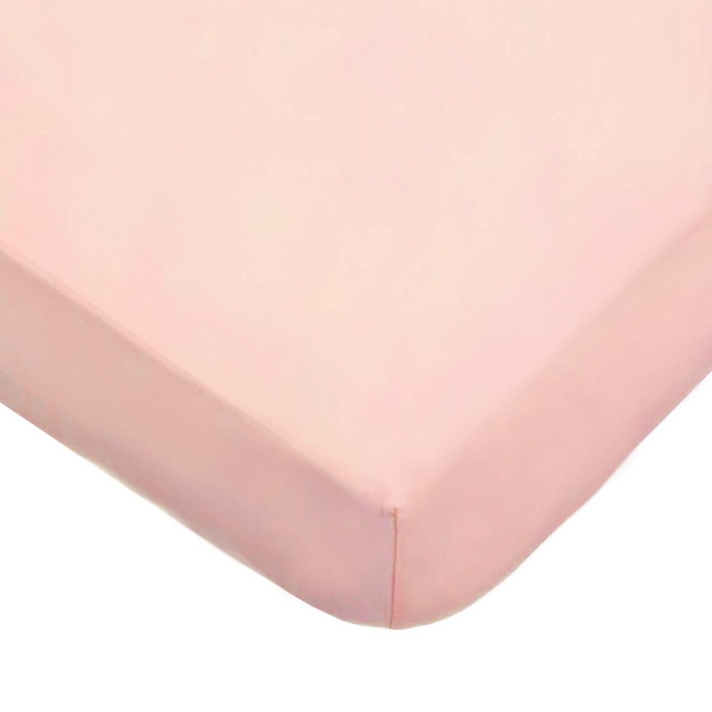 American Baby Company 100% Natural Cotton Fitted Pack and Play Sheet 39 x 27 - Soft & Breathable Pack N Play Sheet for Playpen, Playard & Mini Crib Mattress, Blush, for Boys & Girls