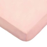 American Baby Company 100% Natural Cotton Fitted Pack and Play Sheet 39 x 27 - Soft & Breathable Pack N Play Sheet for Playpen, Playard & Mini Crib Mattress, Blush, for Boys & Girls