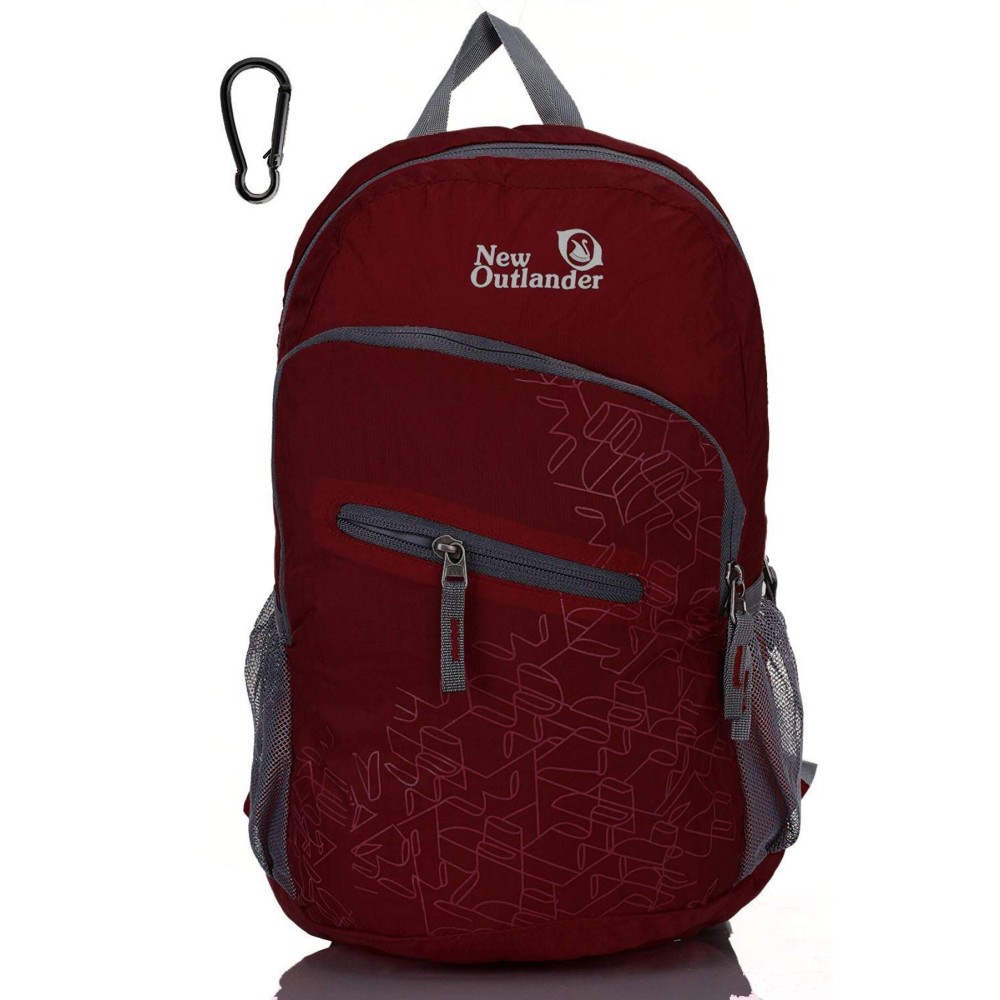 Outlander 20L/33L- Most Durable Packable Lightweight Travel Hiking Backpack Daypack (Dark Red, 20L)