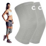 Crucial Compression Knee Sleeve (1 Pair) - Best Knee Braces for Knee Pain for Men & Women - Non-Slip Knee Support for Running, Weightlifting, Basketball, Gym, Workout, Sports