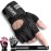 SIMARI Breathable Workout Gloves for Men Women, Padded Weight Lifting Gloves with Wrist Wraps Support, Full Palm Protection, Grip for Gym Training, Fitness, Weightlifting, Exercise Fingerless Black
