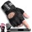 SIMARI Breathable Workout Gloves for Men Women, Padded Weight Lifting Gloves with Wrist Wraps Support, Full Palm Protection, Grip for Gym Training, Fitness, Weightlifting, Exercise Fingerless Black