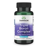 Swanson Triple Boron Complex - Bone Health and Joint Support Mineral Supplement - Citrate, Aspartate, Glycinate (250 Capsules)