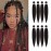 DIFUNEE Pre-stretched Braiding Hair - 16 Inch 8 Packs Dark Brown Short Braiding Hair For Twist or Box Braids, Yaki Texture Hot Water Setting Synthetic Braiding Hair Extensions (16 Inch, 2-8P)