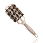 BANGMENG Round Barrel Anti-Static Hair Brush with Boar Bristles, Nano Thermal Ceramic Ionic Tech | For Extra Shine | Protect Hair, Enhance Texture, For Straightening & Drying (2inch)