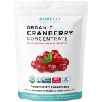 USDA Organic Cranberry Concentrate (50:1) Powder - 500mg is Equivalent to 25,000mg of Fresh Cranberries - For Kidney Cleanse & UTI Support Vitamins - Women - Supplement - 100 Servings - No Pills