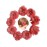 Baby Girls Chiffon Flower Hair Clips with Rhinestones and Pearl,YYCRAFT 10 pcs Party Wedding 2 Hair Accessory for Kids Toddler Infant Girls(Coral)