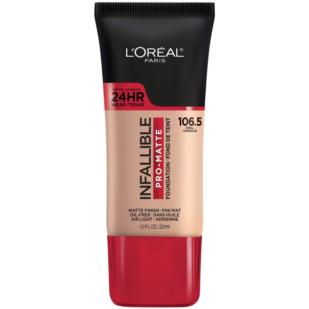 L\'Oreal Paris Makeup Infallible Pro-Matte Liquid Longwear Foundation, Shell 106.5, 1 fl; oz.