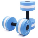 KLOLKUTTA Aquatic Dumbells, 2PCS Water Aerobic Exercise Foam Dumbbell Pool Resistance,Water Aqua Fitness Barbells Hand Bar Exercises Equipment for Weight Loss Blue