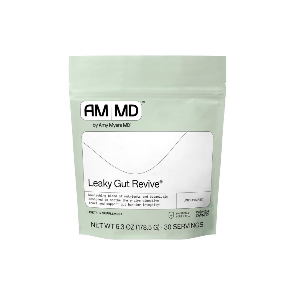 Amy Myers MD Leaky Gut Revive - Gluten-Free & Non-Dairy - Botanical Blend for Healthy Gut Support - GI Health Support with Prebiotic Fiber, Slippery Elm Bark & Marshmallow Root - 6.3 oz (30 Servings)