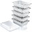Spare Essentials (55 Count) 2.25LB Aluminum Containers with Lids (8.5x6) - Disposable Foil Container for Takeout, Baking, Freezing, Food Storage - Aluminum Pans with Lids, To Go Containers