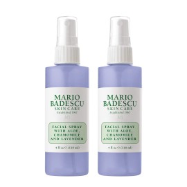 Mario Badescu Facial Spray with Aloe, Chamomile and Lavender for All Skin Types | Face Mist that Hydrates and Restores Balance & Brightness | 4 FL OZ, 2 Count (Pack of 1)