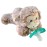 RaZbaby JollyPop Pacifier, Holder w/Detachable Baby Pacifier, Stuffed Animal RaZbuddy, All Ages 0M+, 100% Medical Grade USA Made Silicone, Machine Washable, Textured & Easy to Hold - Monkey