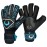 Renegade GK Triton Specter Goalie Gloves with Pro-Tek Fingersaves | 3.5+3mm Super Grip & 4mm Duratek | Black & Blue Goalkeeping Gloves (Size 9, Youth-Adult, Roll Cut, Level 2)