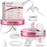 Nenesupply Pump Parts Compatible with Spectra S2 S1 9 Plus Breast Pump to Replace Spectra Pump Parts S2 Accessories Flange 27mm Duckbill Valve Tubing Pumping Bottles Backflow Protector