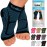 TechWare Pro Ankle Brace Compression Sleeve - Relieves Achilles Tendonitis, Joint Pain. Plantar Fasciitis Foot Sock with Arch Support Reduces Swelling & Heel Spur Pain. (Black/Blue, XXL)