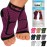 TechWare Pro Ankle Brace Compression Sleeve - Relieves Achilles Tendonitis, Joint Pain. Plantar Fasciitis Foot Sock with Arch Support Reduces Swelling & Heel Spur Pain. (Black/Pink, L/XL)