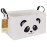 HUNRUNG Rectangle Storage Basket Cute Canvas Organizer Bin for Pet/Children Toys, Books, Clothes Perfect for Rooms/Playroom(Rectangle Panda)