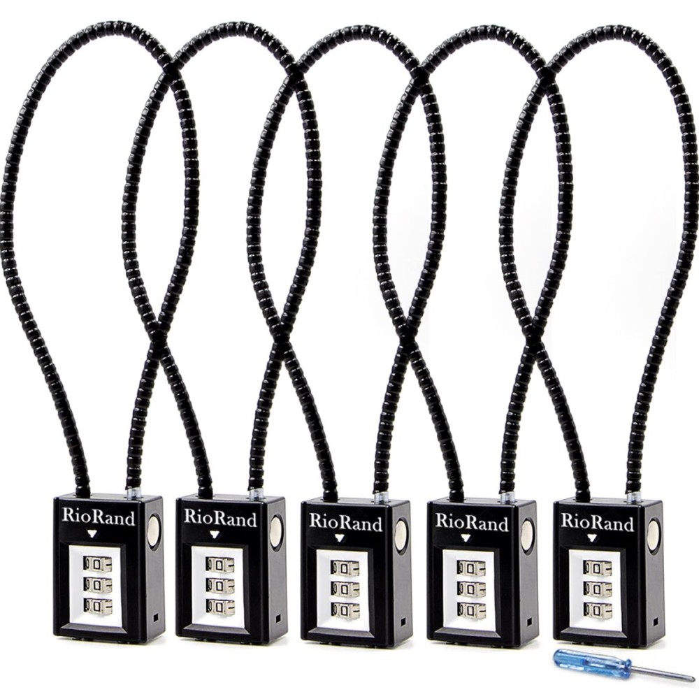 RioRand Trigger Lock 3 Digit Combination 15 Inch Gun Cable Lock (5PCS)