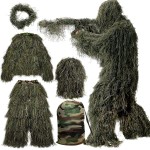 MOPHOTO 5 in 1 Ghillie Suit 3D Camouflage Hunting Suits - Jacket, Pants, Hood, Carry Bag for Adults & Youth, M/L/XL/XXL