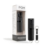 POM Premium Pepper Spray Keychain, Quick Release Access Flip Top Safety, Police Grade OC Formula with UV Marking Dye, 25 Precision Bursts, 10 Foot Effective Range, Made in USA