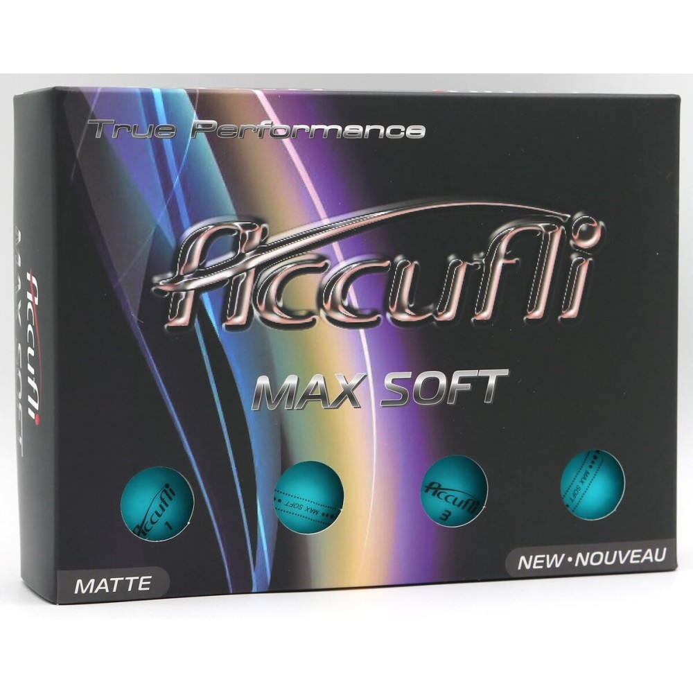 ACCUFLI Max Soft Golf Balls (Matte Blue 12PK)