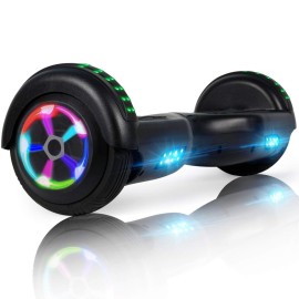 LIEAGLE Hoverboard, 6.5 Self Balancing Scooter Hover Board with Many Certified Wheels LED Lights for Kids Adults Black