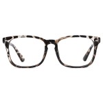 TIJN Blue Light Blocking Glasses for Women Men Clear Frame Square Nerd Eyeglasses Anti Blue Ray Computer Screen Glasses