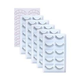 30 Pairs Practice Lashes for Lash Extensions Training Eyelash Extension Supplies Practice Strips Thin Band 8mm Mimic Natural Eyelash for Mannequin Head Tech Must Haves by EMEDA