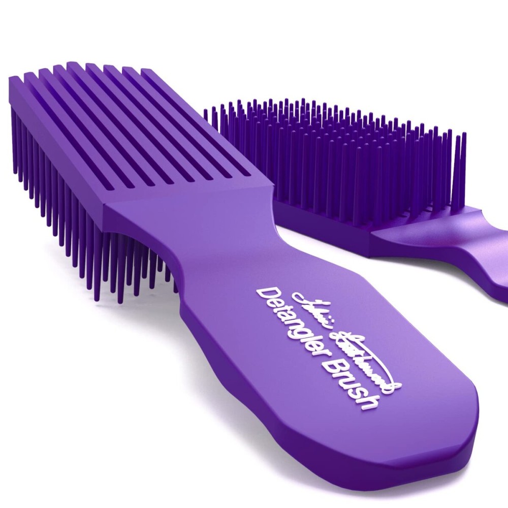 Purple Detangler Brush by Felicia Leatherwood - For Kinky, Curly, Wavy 4c or Straight Hair - Tame Your Tangles Smooth Your Coils - Pain Free for All Ages