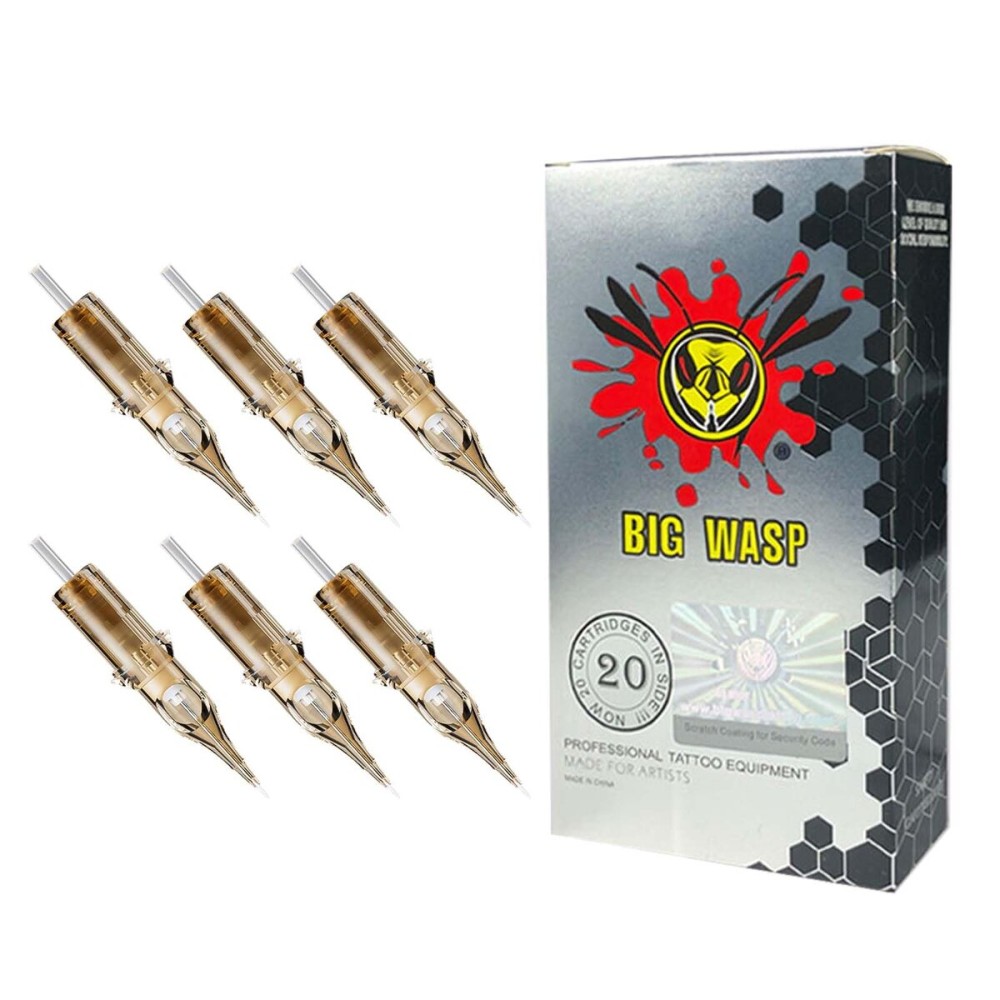 BIGWASP 12 Standard 13RS Tattoo Needle Cartridges 13 Round Shader 20Pcs (Generation 3)
