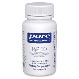 Pure Encapsulations P5P 50 - Active Vitamin B6 - Supports Energy Metabolism & Brain Health* - Gluten Free & Non-GMO - 60 Capsules