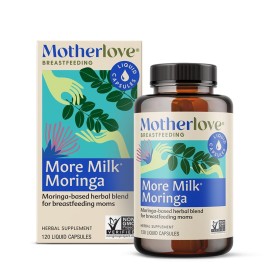 Motherlove More Milk Moringa (120 Capsule Value Size) Moringa-Based Lactation Supplement to Support Breast Milk Supply-Non-GMO, Organic Herbs, Vegan, Kosher