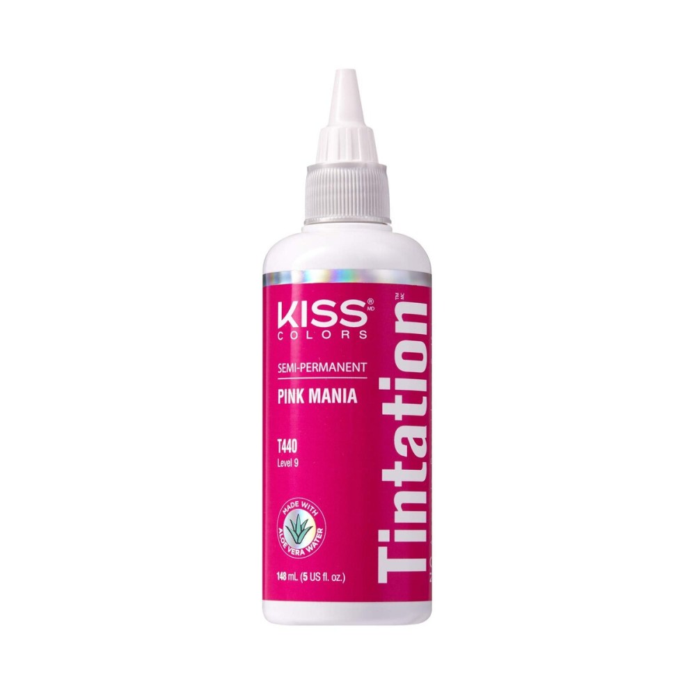 Red by Kiss Tintation Semi-Permanent Hair Color, Aloe Vera Water Based, Argan Oil, Olive Oil, Collagen & Keratin, Long-Lasting Color Dye (Pink Mania, 5 Fl Oz)