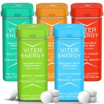 Viter Energy 40mg Caffeine Mints - Sugar Free, B Vitamins, Vegan, Boosts Fast Energized Alert Focus, Caffeinated Nootropic Supplement Pills (Variety Flavors, 20pcs, 5 Pack, 100pcs Total)