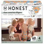 The Honest Company Clean Conscious Diapers Plant-Based Sustainable Space Travel and Orange You Cute Club Box Size 4 22-37 lbs 60 Count