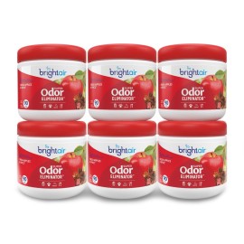 Bright Air 14 oz. Super Odor Eliminator, for Medium-Size Spaces, Fresh Apples & Spice Scent, Case of 6, Lasts Up to 90 Days Each