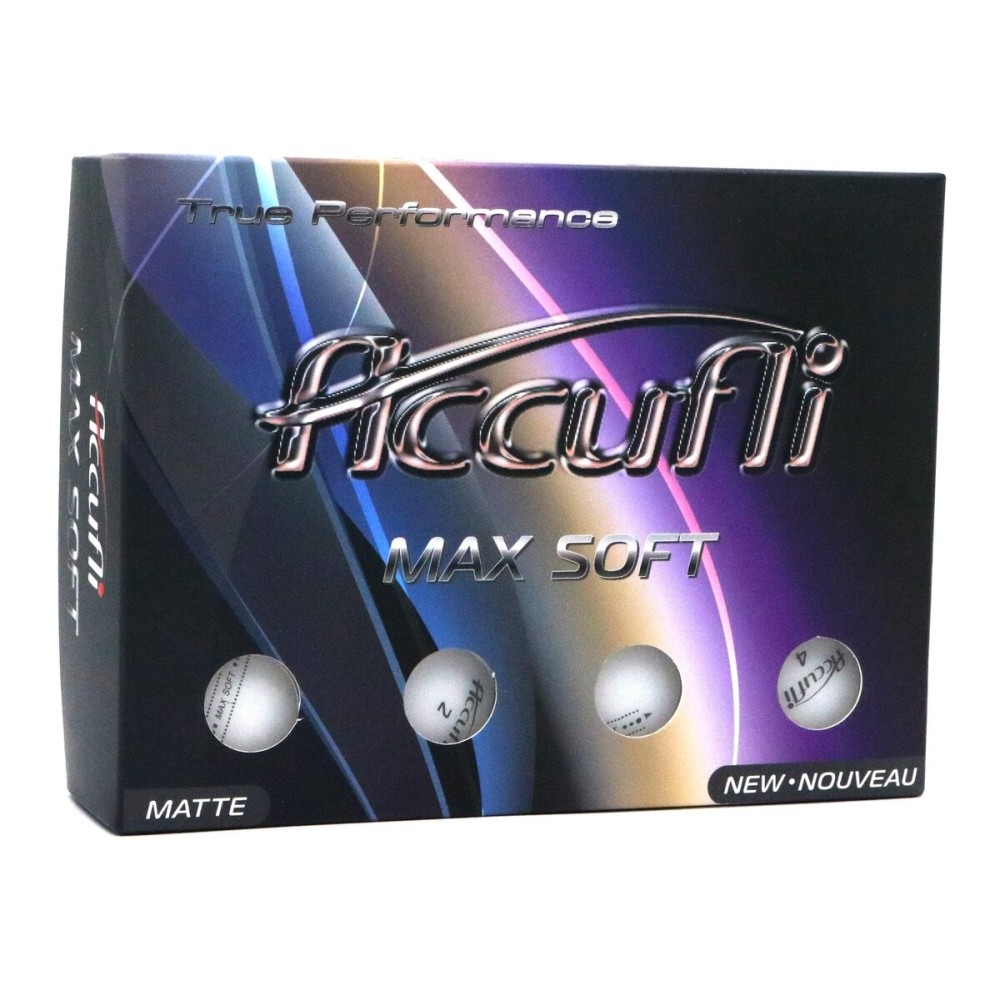 ACCUFLI Max Soft Golf Balls (Matte White 12PK)