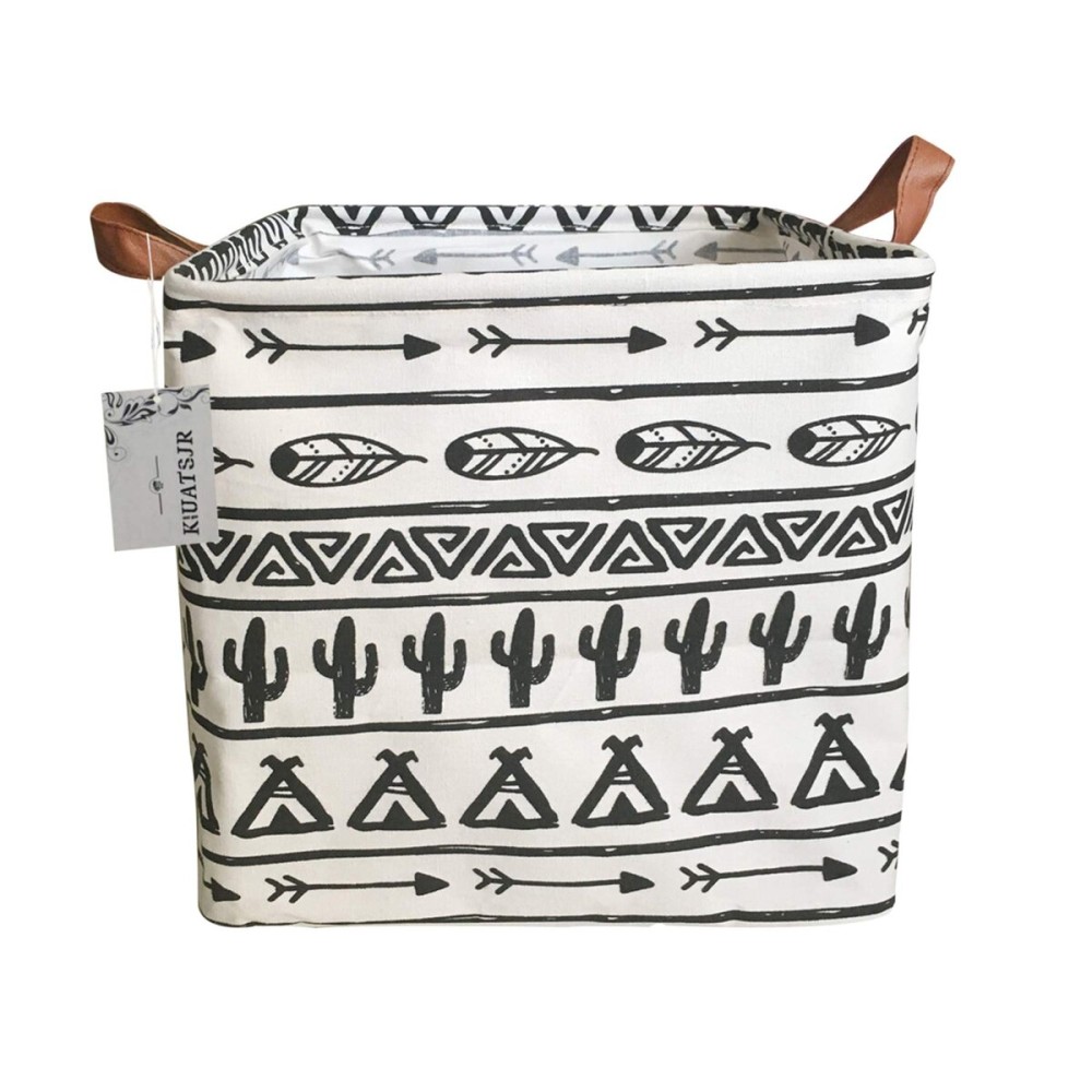 KIUATSJR Storage Basket Fabric Organizer Bin for Toys, Books, Clothes, Pets,Perfect for Bedroom/Office/Nursery/Shelves (Black)