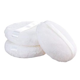 Joly Loose powder Puff, 4.3\'\' Large Body Puff W Ribbon (10.9cm) (3PCS)