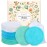 Reusable Makeup Remover Pads - 18 Packs Organic Reusable Cotton Rounds with Washable Laundry Bag for Toner Eco-Friendly Bamboo & Cotton Reusable Cotton Pads for Face All Skin Types (Blue-White-Green)