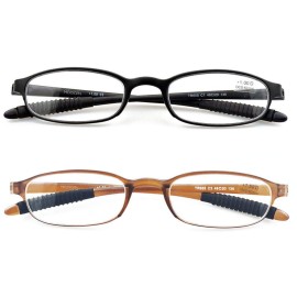 Mcoorn Lightweight Reading Glasses,Flexible(Memory Plastic) Readers, Men and Women
