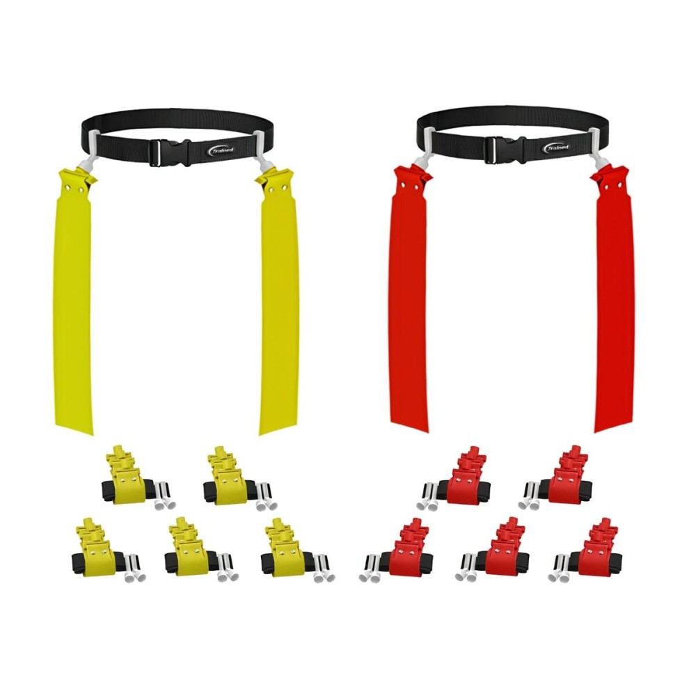 10 Man Flag Football Set Rubber Connectors & eBook