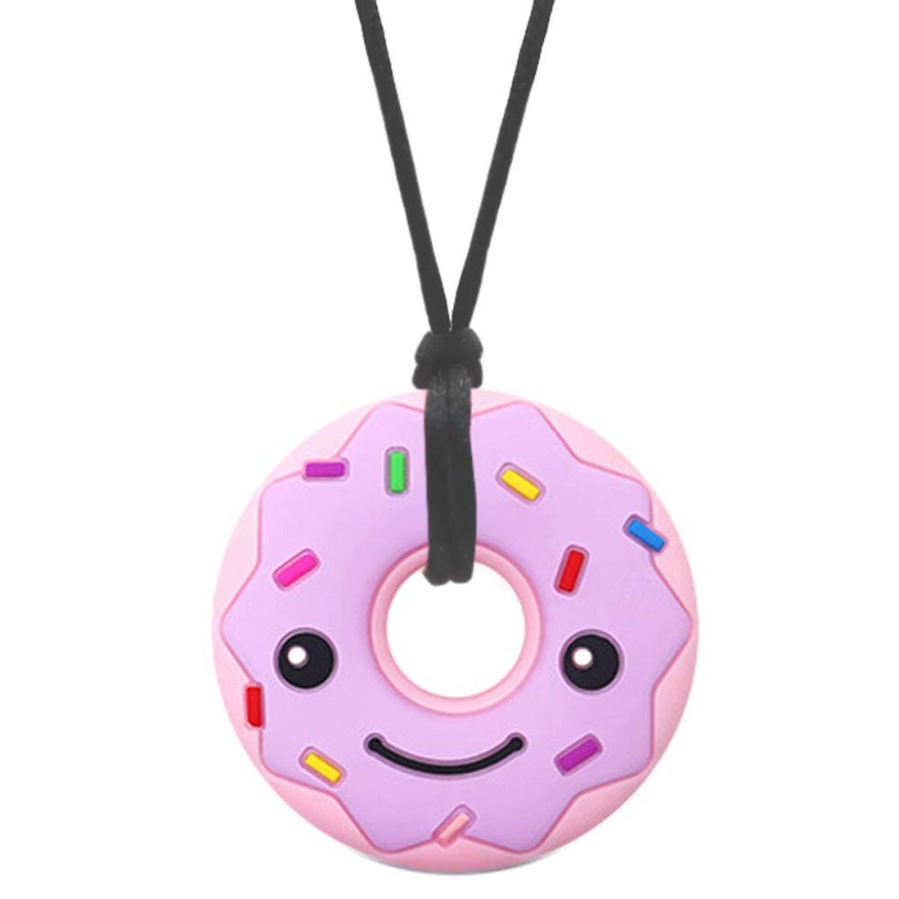 Maberry Sensory Chew Necklace for Kids Adults, Silicone Donut Chew Toys for Autism Anxiety ADHD SPD or Special Needs, Stress Relief