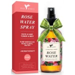 Rose Water Spray for Face by Baja Basics - Pure, Organic Rosewater Facial Toner for Hair and Aromatherapy Large 4 oz
