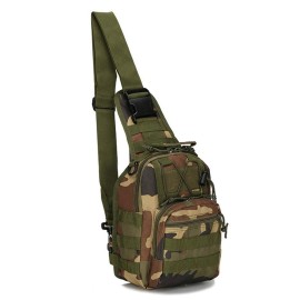 LBlanco Tactical Shoulder Bag, Military Sport Bag Army Bag Outdoor Small Chest Pack for Men Traveling, Trekking, Camping, Sling Daypack (Jungle Camouflage)