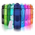 ZORRI Sports Water Bottle Leak Proof, BPA Free, Reusable, Portable, Tritan Copolyester, 24oz Capacity, with Filter, One Click Flip Cap, Suitable for Cycling, Camping, Hiking, Fitness, Running, Gym