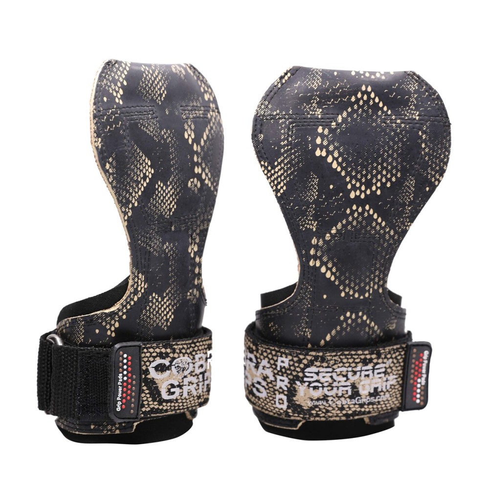 Cobra Grips PRO Weight Lifting Gloves Heavy Duty Straps Alternative Power Lifting Hooks Best for Deadlifts Adjustable Neoprene Padded Wrist Wraps Support Bodybuilding (PRO Snake Rubber TM)