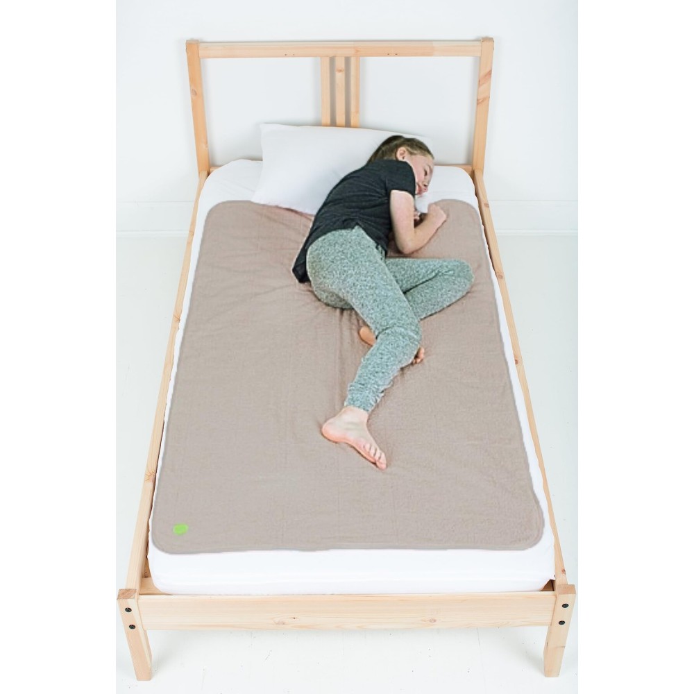 PeapodMats Bedwetting & Incontinence Waterproof Bed Mat - Reusable Underpad. Secure Placement & Breathable. Washable. Enviro Friendly 3x5 (Sand) Mattress Protector & Pee Pad for Kids & Adults