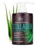 BLOOM IT\'S A GREAT SKIN DAY! Men & Women Collagen Cream + AloeVera & Vitamin E Body Lotion & Face Moisturizer | Fragrance Free Skin Firming Lotion | Anti Aging Crepey Skin Tightening Cream | 15 Ounce